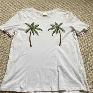 H&M womens Xs palm tree tee shirt